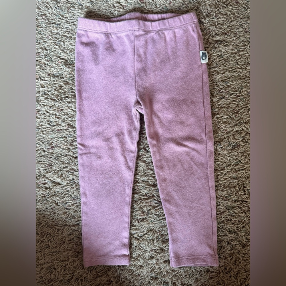 Rabbit and Bear Pink Leggings